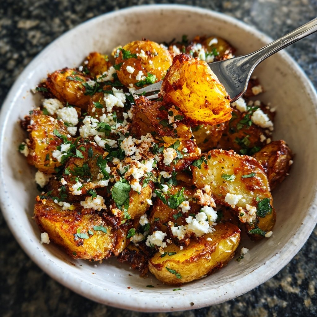 Airfried Paprika Potatoes with Feta