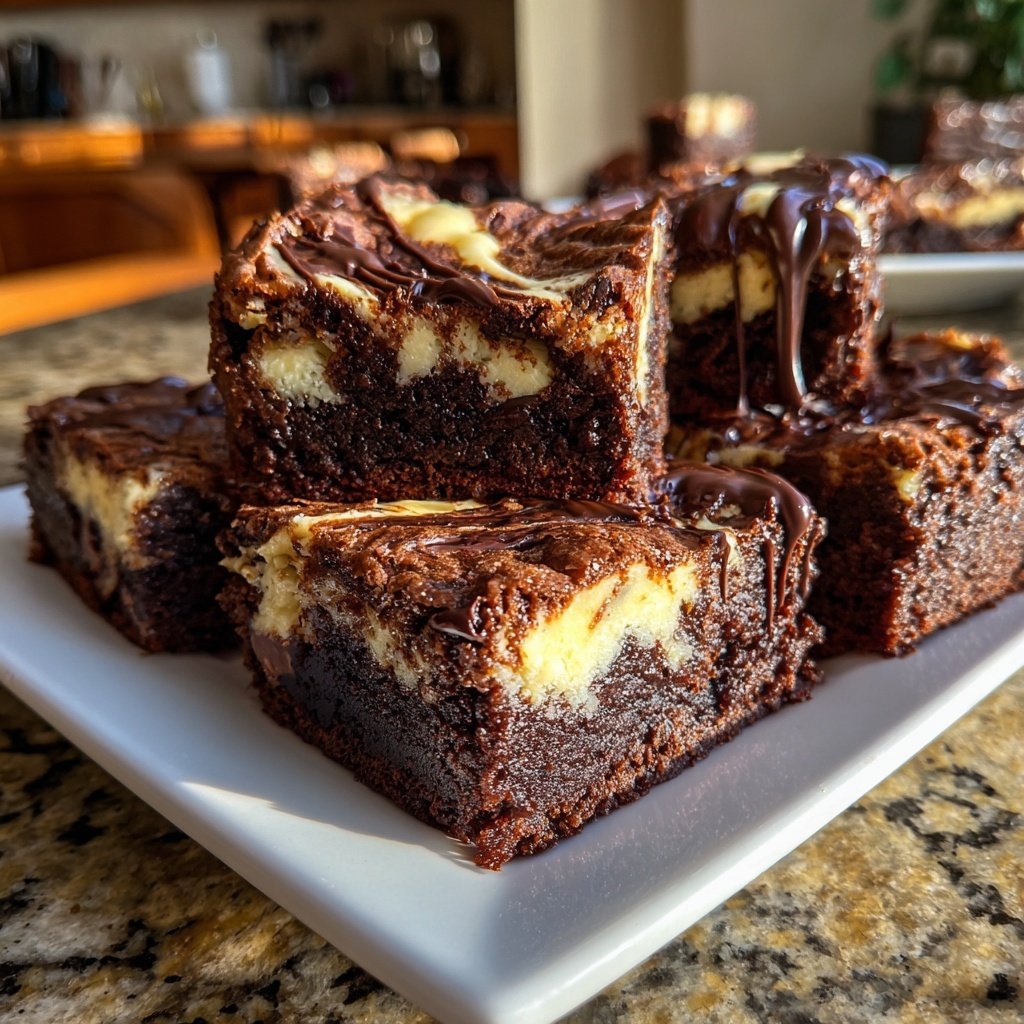 Creamy Cottage Cheese Swirl Brownies