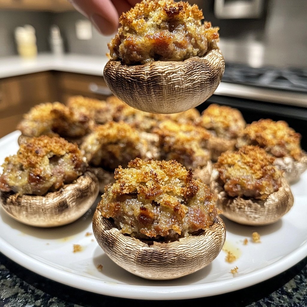 Italian Sausage-Stuffed Mushrooms