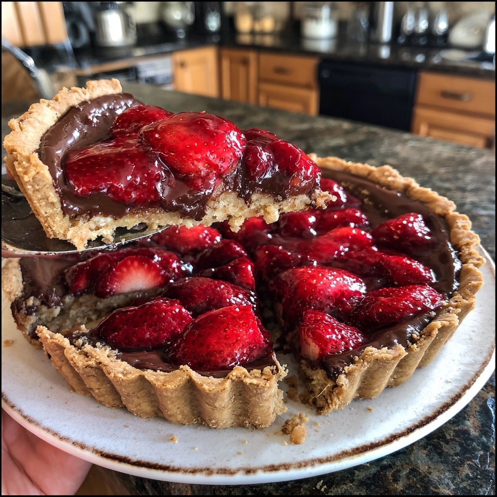 Strawberry & Chocolate Jam Tart