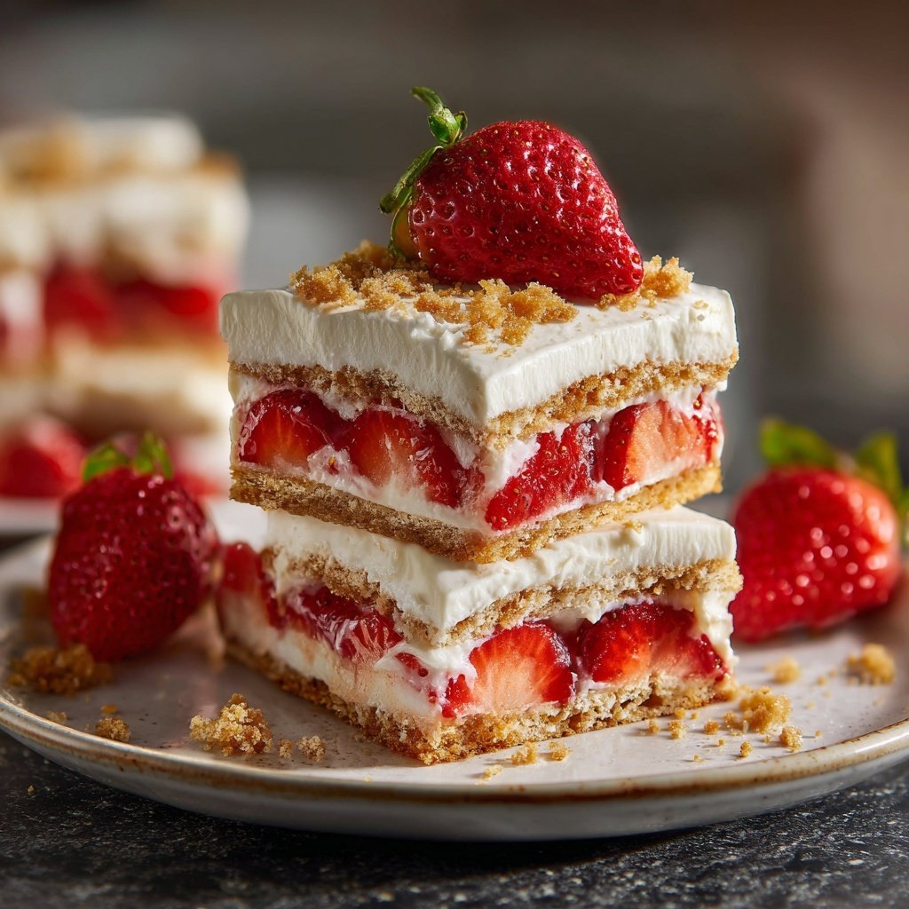 No-Bake Strawberry Shortcake Treats