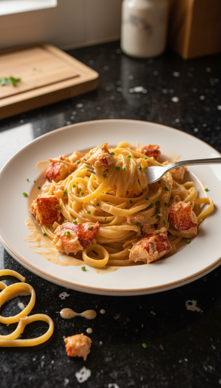 Pasta with Lobster and Cream