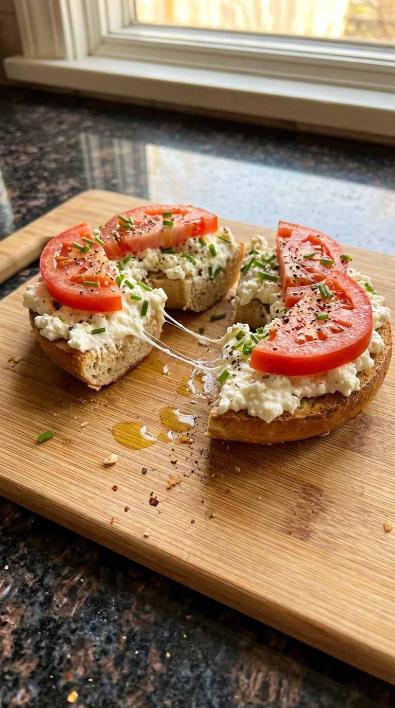 Savory Cottage Cheese Bagel Sandwich