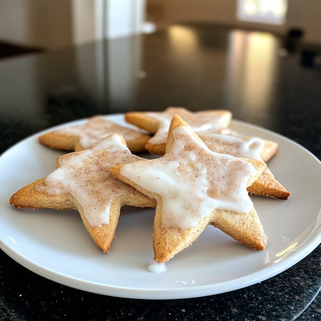 Chewy Cinnamon Star Cookies