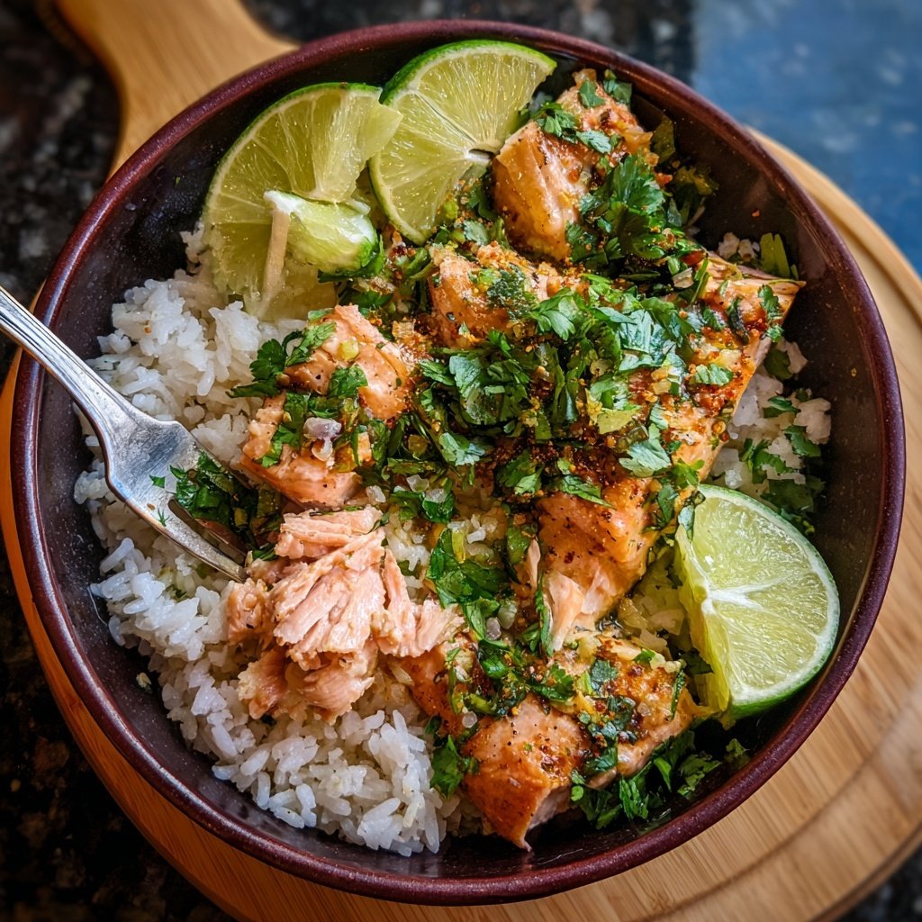 Coconut Lime Salmon Bowl