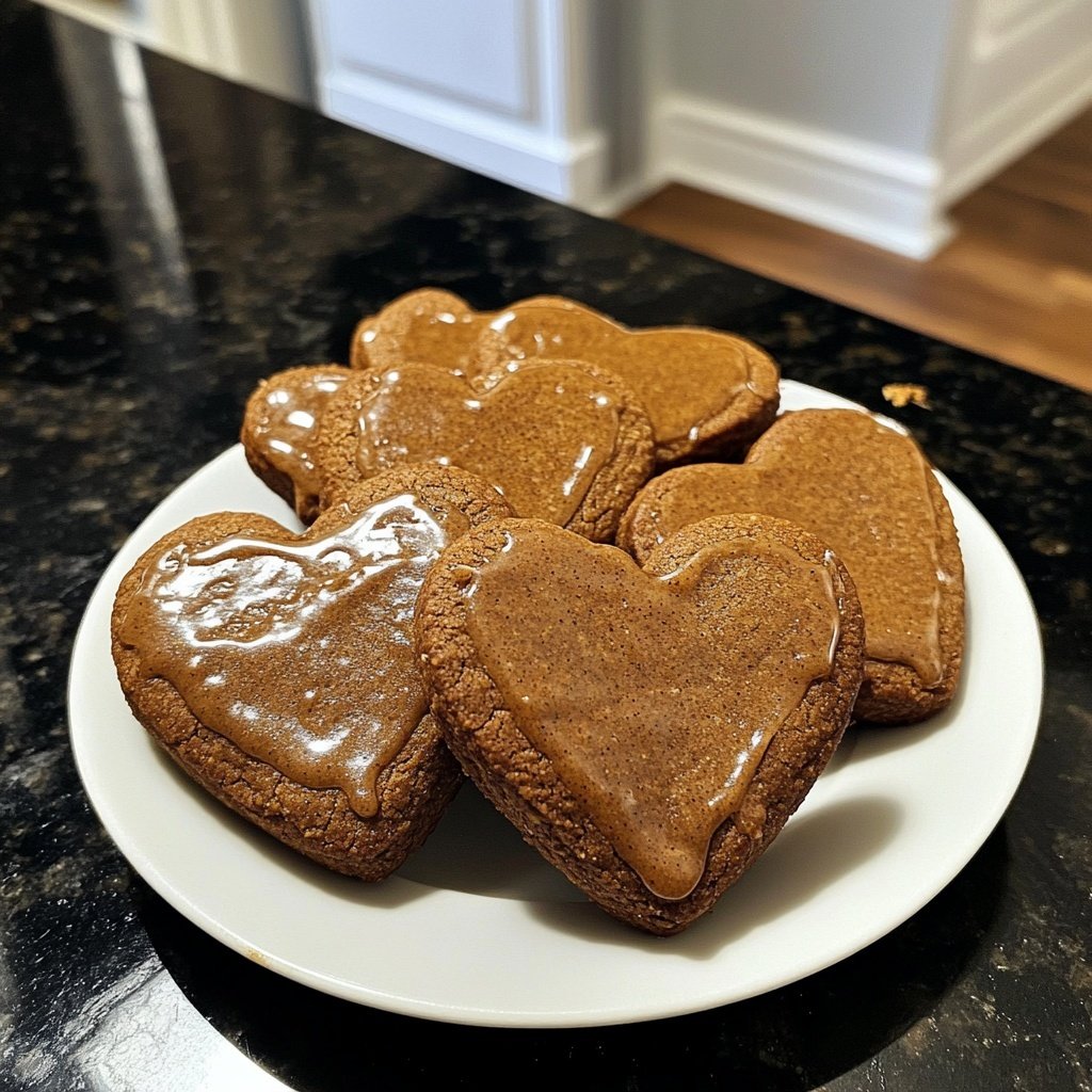 Spiced Gingerbread Heart Cookies